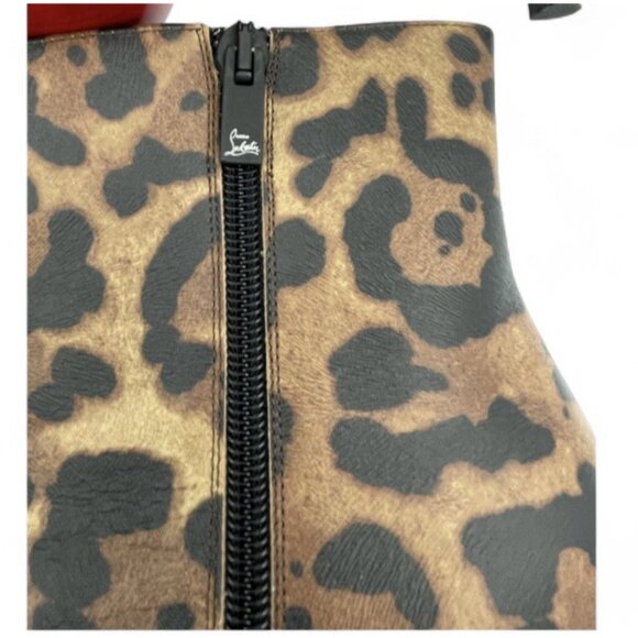 Christian Louboutin Bianca Leopard Print Platform Booties 120 Size EU 37 US 7 - Picture 9 of 11